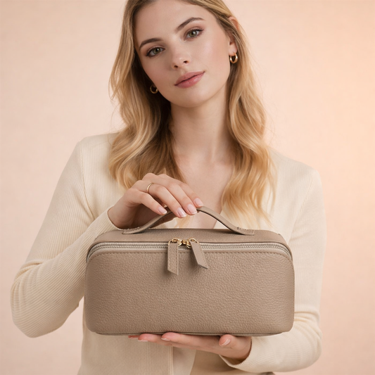 ELLA Necessär - äkta läder