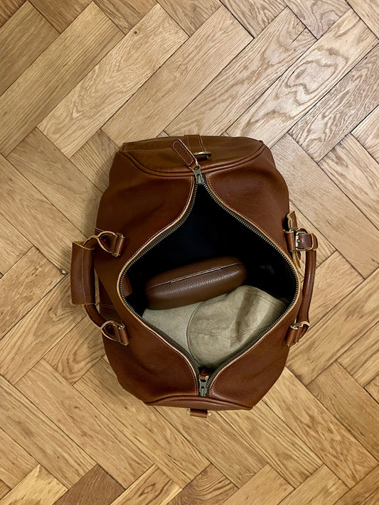 MORETTI Weekendbag i läder - 45 cm