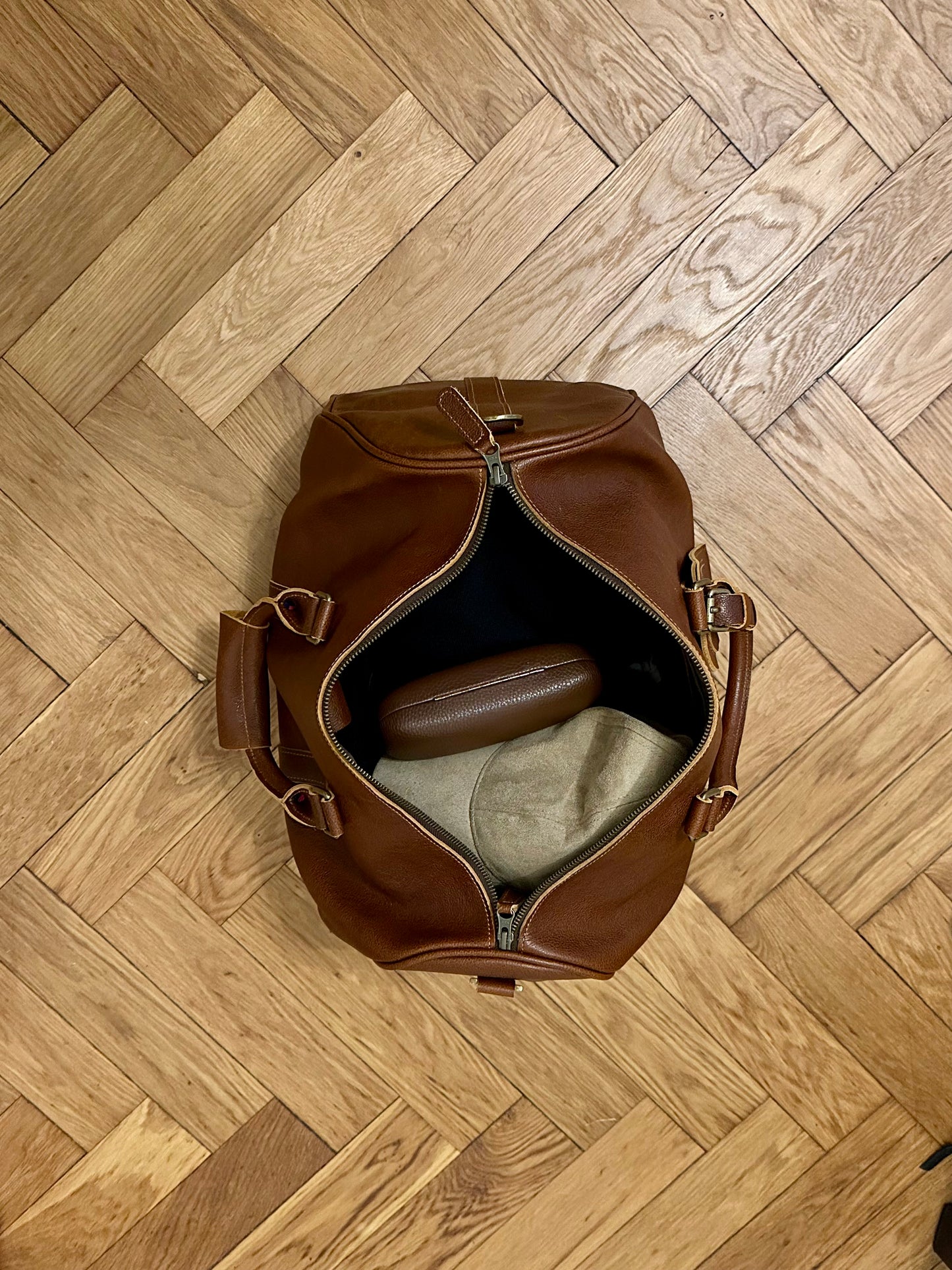 MORETTI Weekendbag i läder - 45 cm